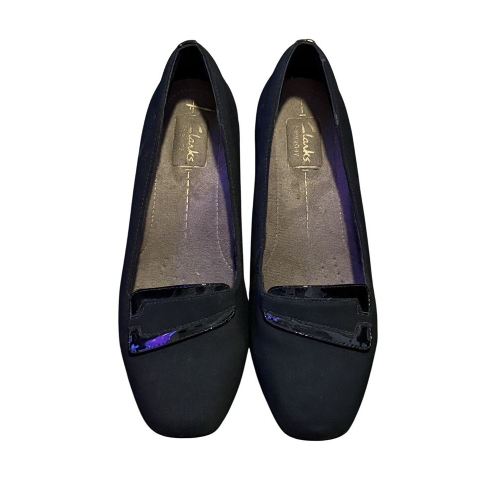Clarks Artisan Black 8M Low Heel Slip-On Comfort Dress Shoes